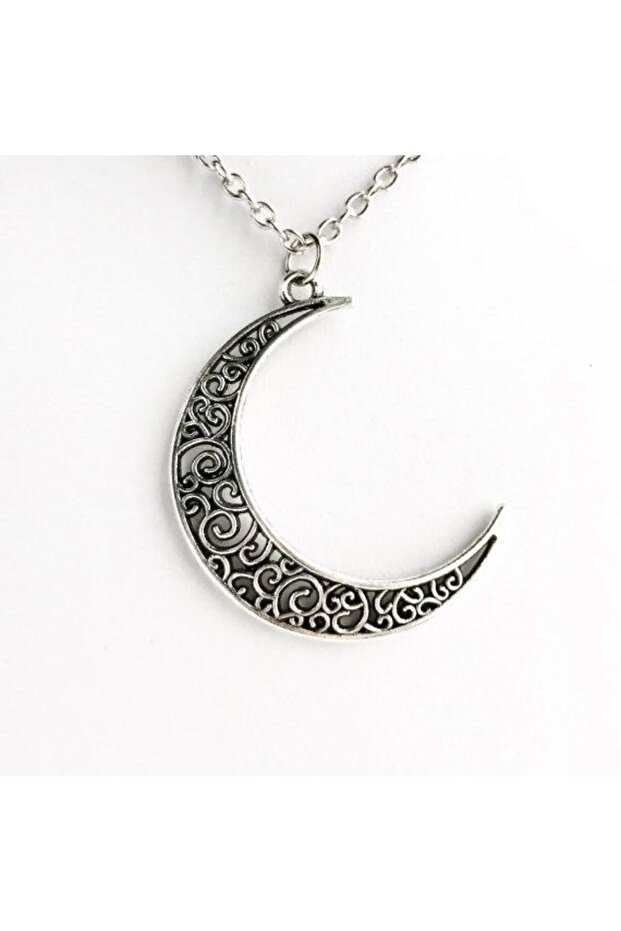 Crescent authentic patterned Necklace - 2