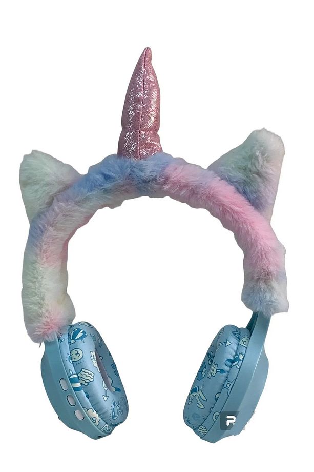 Bk-681 Peluş unicorn Kablosuz 5.0 Mikrofonlu Sd Kart Girişli Kulak Üstü Bluetooth Kulaklık - 1