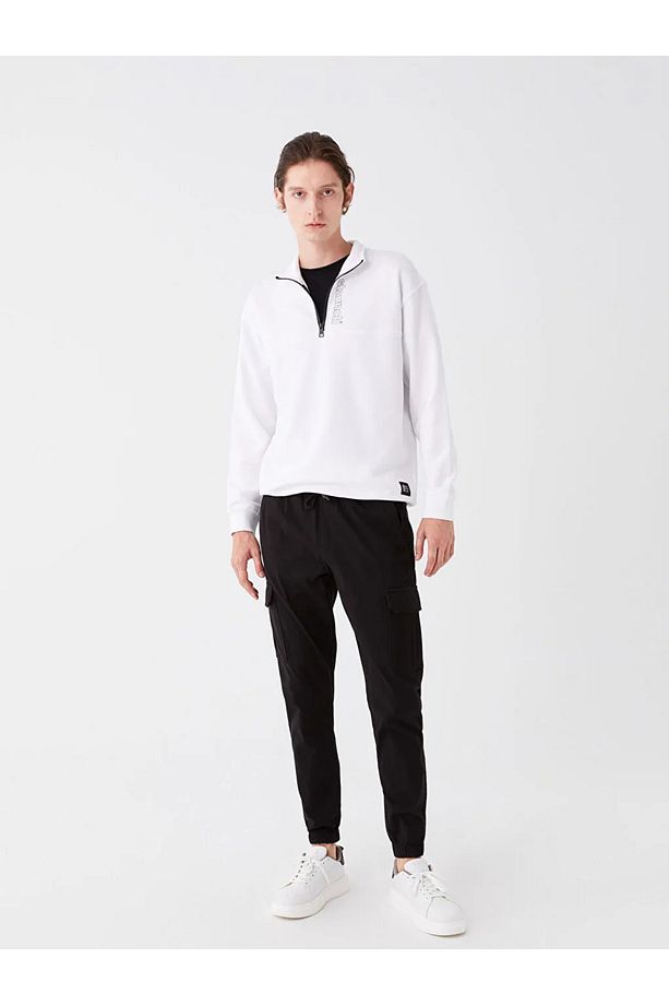 LCW Casual Slim Fit Gabardin Erkek Jogger Pantolon - 6