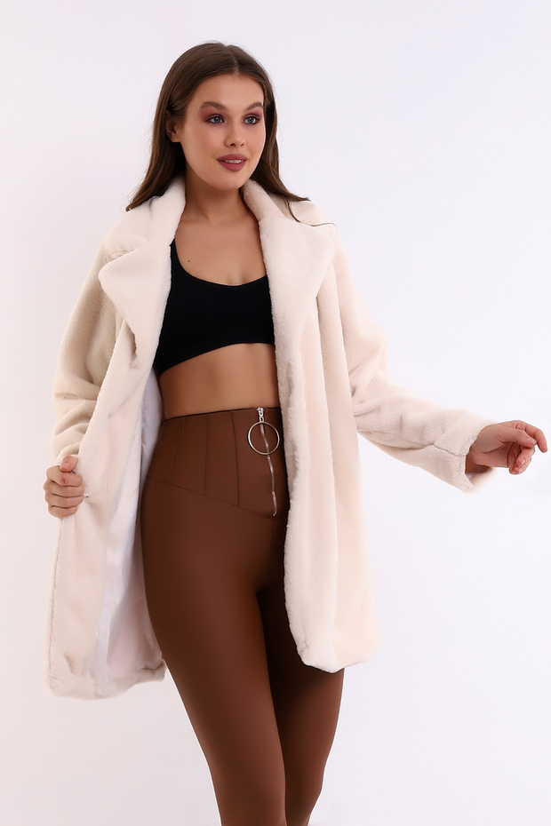 سترة فرو قطيفة مبطنة من الداخل - 3