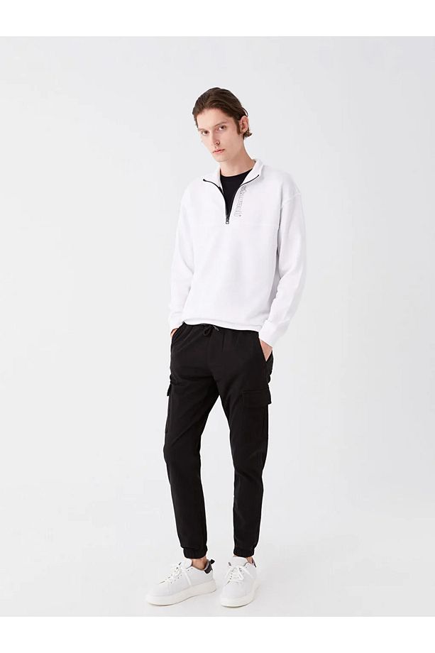 LCW Casual Slim Fit Gabardin Erkek Jogger Pantolon - 5