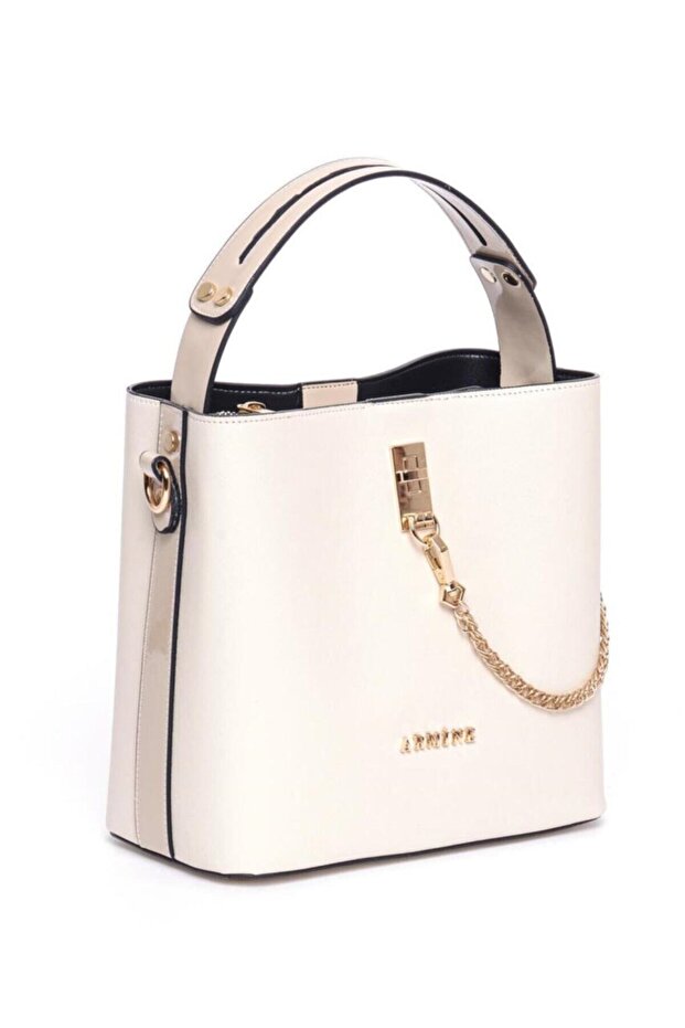 Chain Detailed Bag - cream