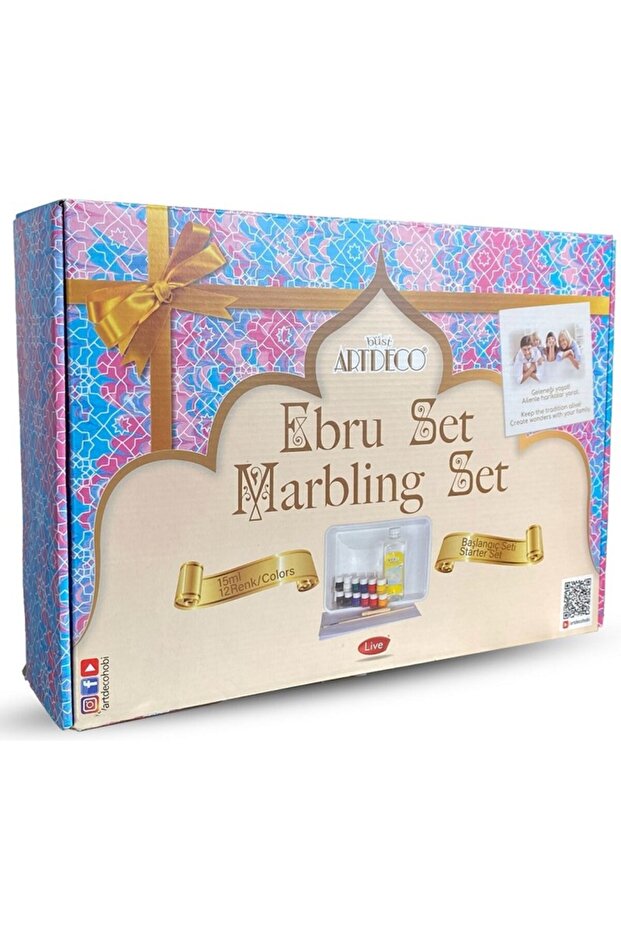 EBRU BAŞLANGIÇ SETİ 12 RENK X15ML (DAMLALIKLI ŞİŞE) LV-Y-016-ES7 - 1