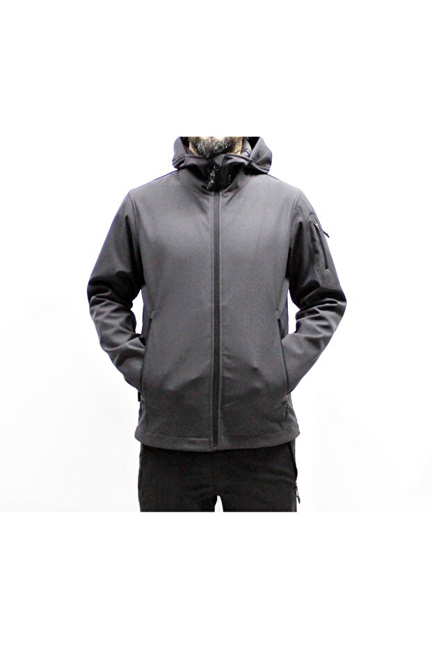 Gray Trail Softshell Windproof Coat Jacket - 1