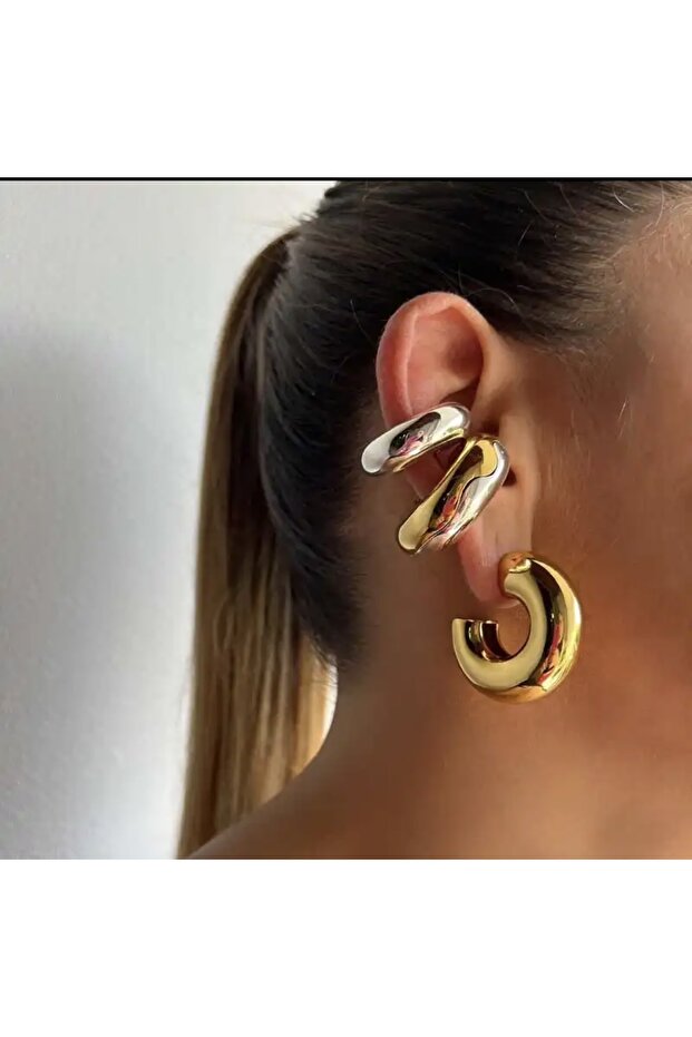 ÇELİK HALKA EARCUFF (ÇİFT) - 2