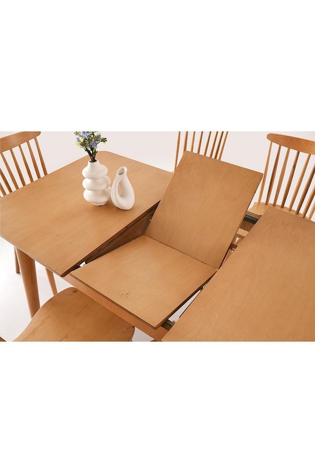 Yakut Amerikan Açılır Yemek Masa Sandalye Takımı 80x120 - 2