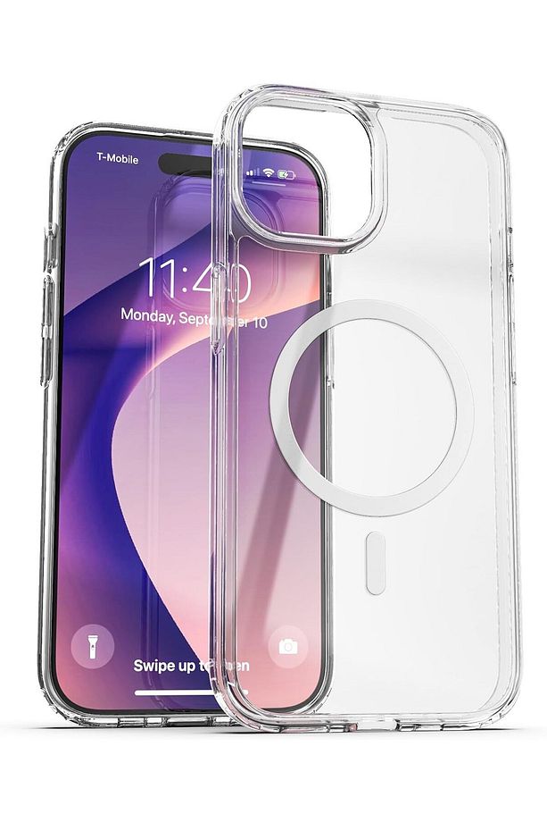 İphone 15 Kılıf Magsafe Wireless Kablosuz Şarj Destekli Sert Silikon Şeffaf Kapak Manyetik - 2