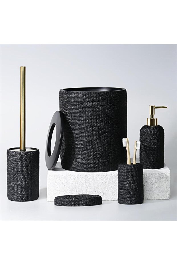 Natural Banyo Seti Siyah - 1