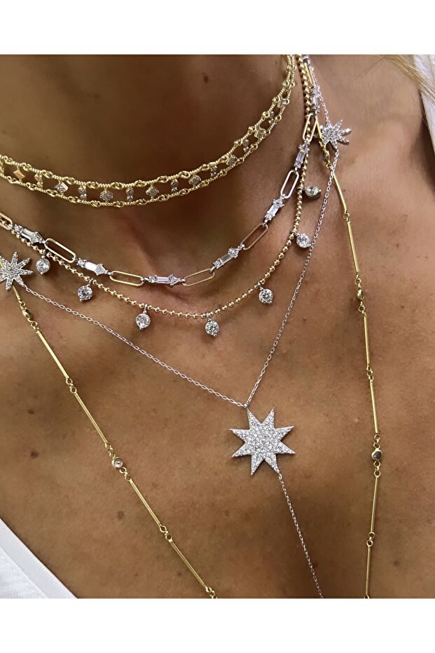 Taşlı Top Kolye - 2