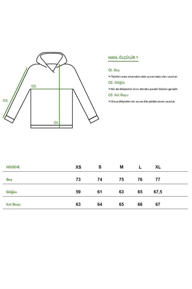 Oversize Unisex Basic Hoodie Antrasit - 3