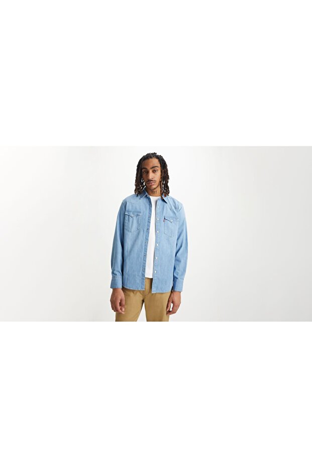 Pánská košile modrá - 1