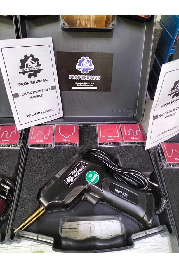 100 W Sıcak Zımba Plastik Kaynak Tamir Seti-200 Adet Tel Zımba Dahil - 5