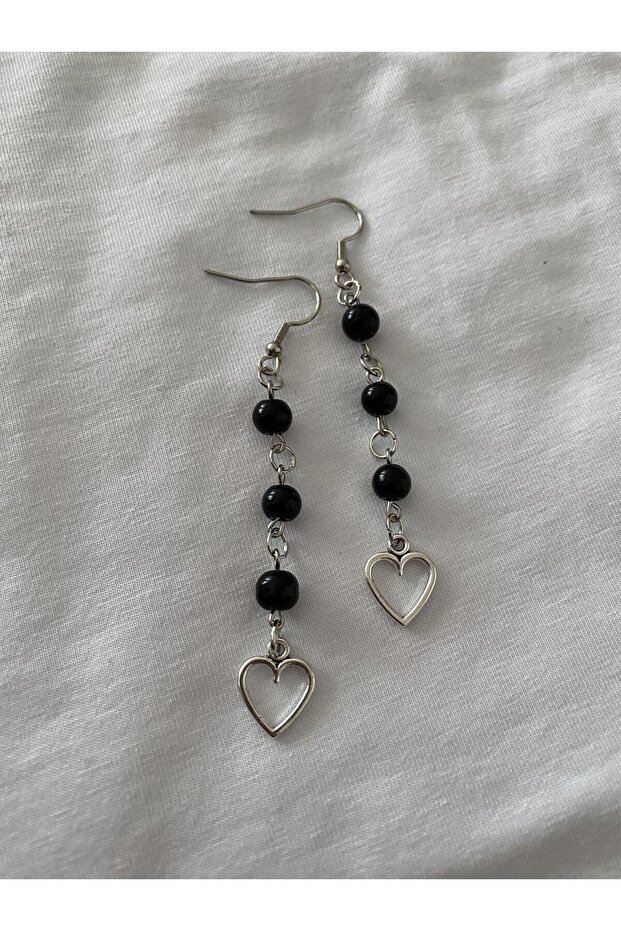 Glass Pearl Fairycore Heart Earrings