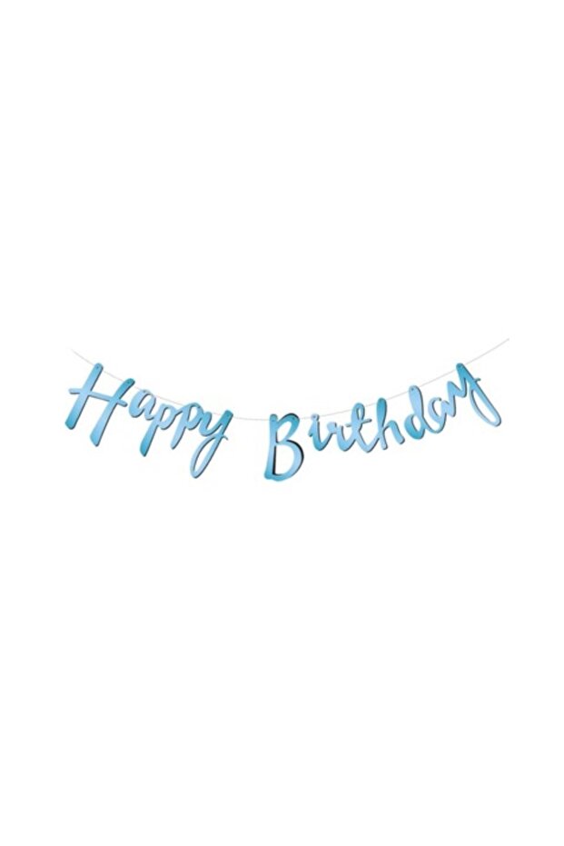 1 Piece Blue Color Special Cut Happy Birthday Banner