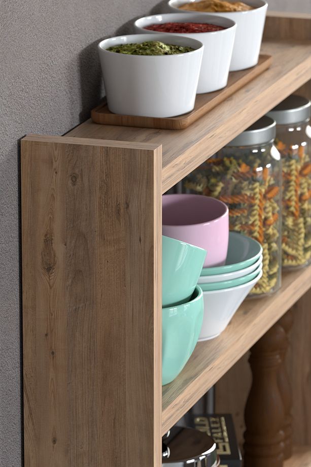 Mutfak Rafı Tezgah Üstü Organizer Ceviz - 2