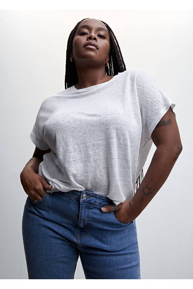 %100 Keten Tişört - 6