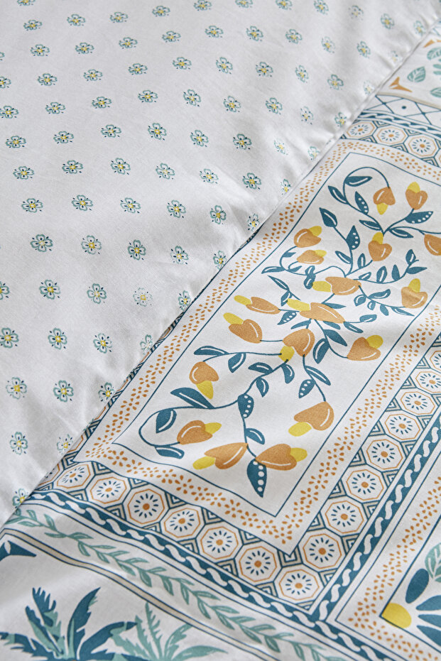 Frega  Pamuk Tek Kişilik Nevresim Takımı Yeşil PP - 5