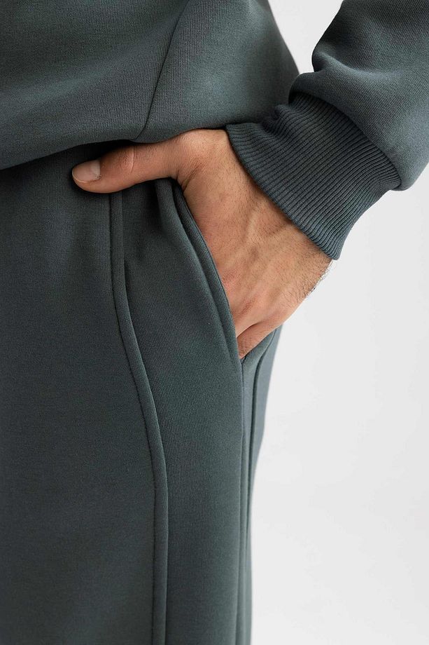 Fit Jogger Eşofman Altı Standart Fit Beli Bağcıklı Lastikli Paça Basic Düz Cepli Y2283az23au - 7