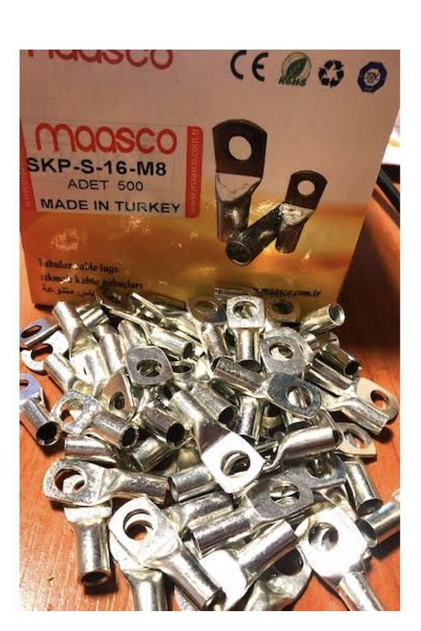 (5 ADET) 16 Mm² Skp-sıkmalı Kablo Pabucu M8 (ELEKTORLİTİK BAKIR) St-16-m8 - 1