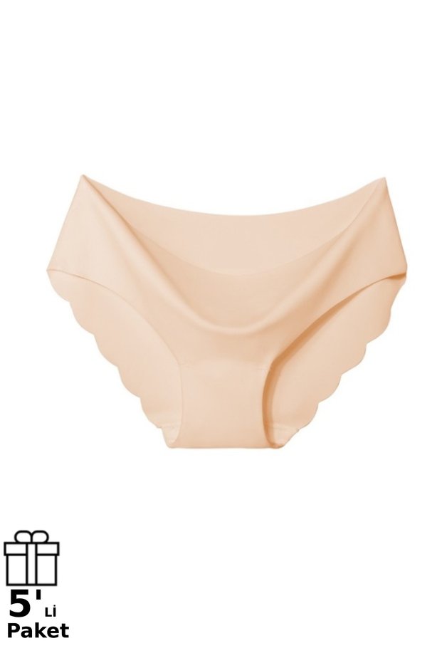 5-Piece Seamless Laser Cut Non-Marking Lycra Bikini Slip Panties (IMPORTED - PRODUCT)