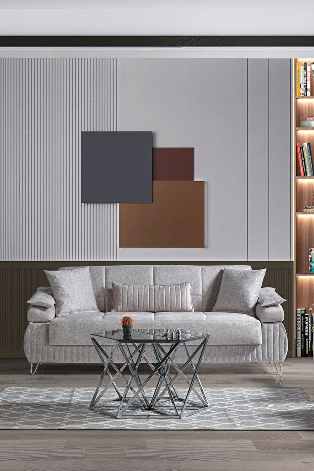 Luis Çekyatlı Üçlü Kanepe Çekyat - 1