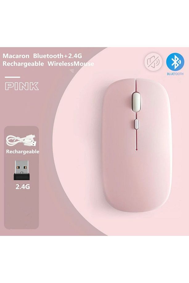 Macbook Şarj Edilebilir Sessiz Bilgisayar Ve Dizüstü Bilgisayar Kablosuz Bluetooth Mouse - 1