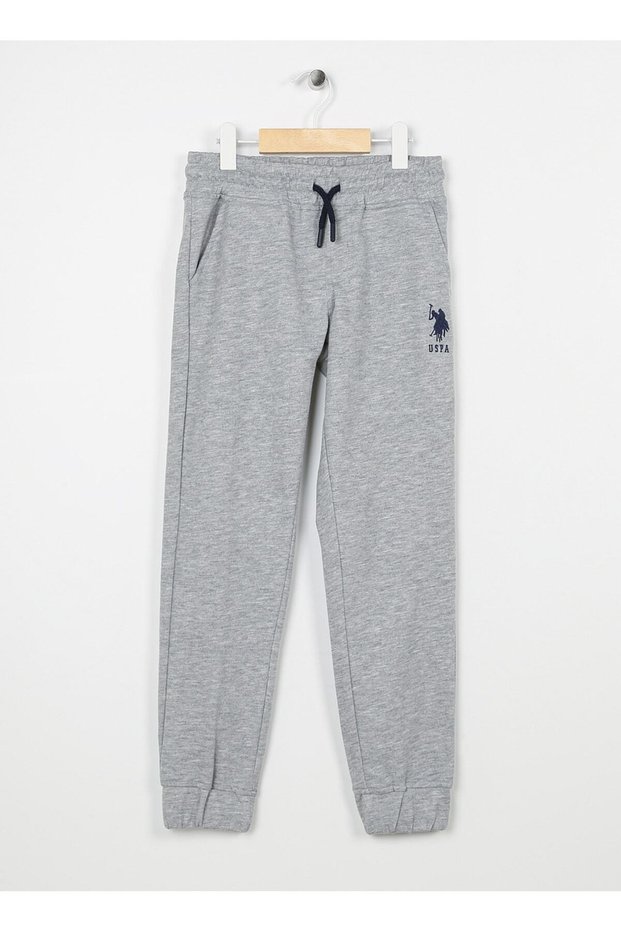 Skinny Leg Gray Melange Boy's Sweatpants Javyıy023