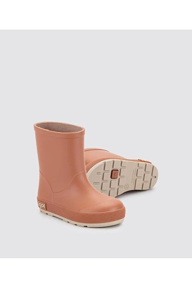 W10291 Yogi Igor Marka Unisex Çocuk Yağmur Çizmesi Kiremit Rengi - 3