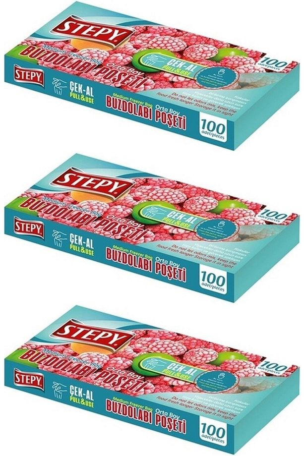 Çek-al Buzdolabı Poşeti 100 Lü Orta Boy 3 Adet - 1