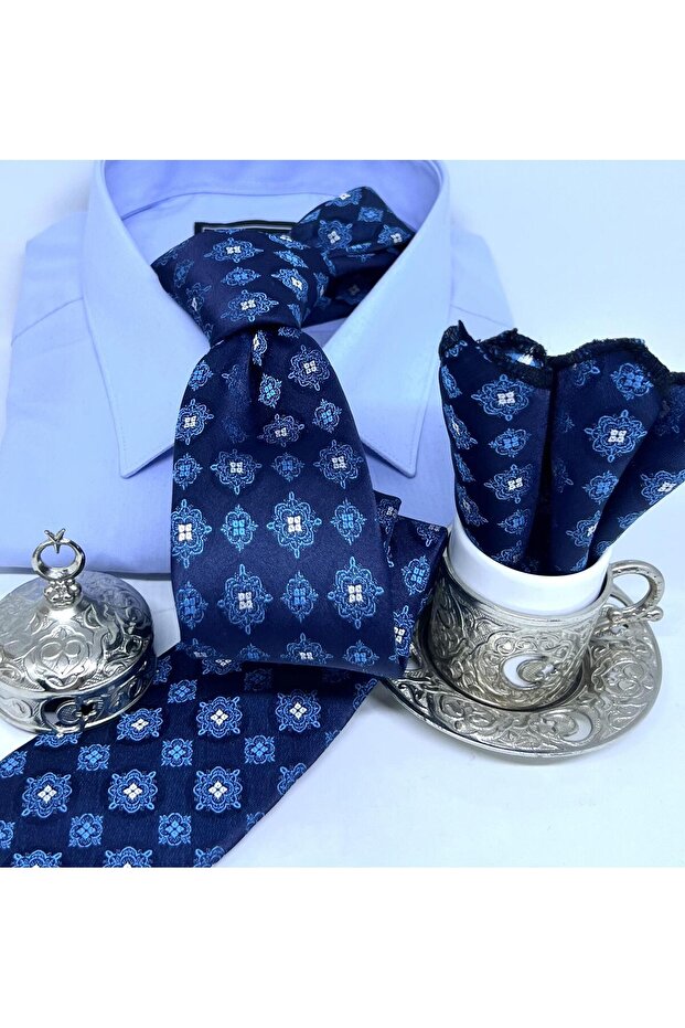 DOKUMA MENDİLLİ KRAVAT - 3