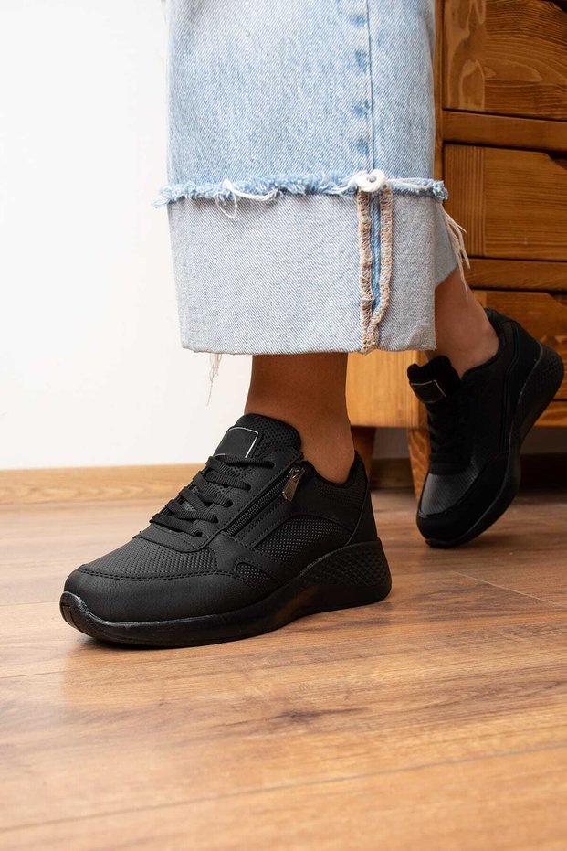 Women's Orthopedic Lace-up Zippered Casual Sneakers Sports Shoes