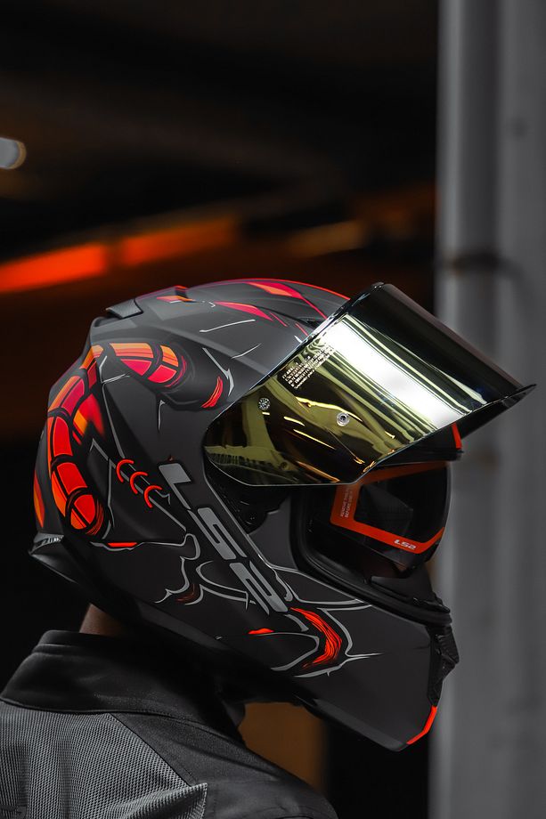 STREAM EVO ZUKO MAT SİYAH-TURUNCU KASK - 6