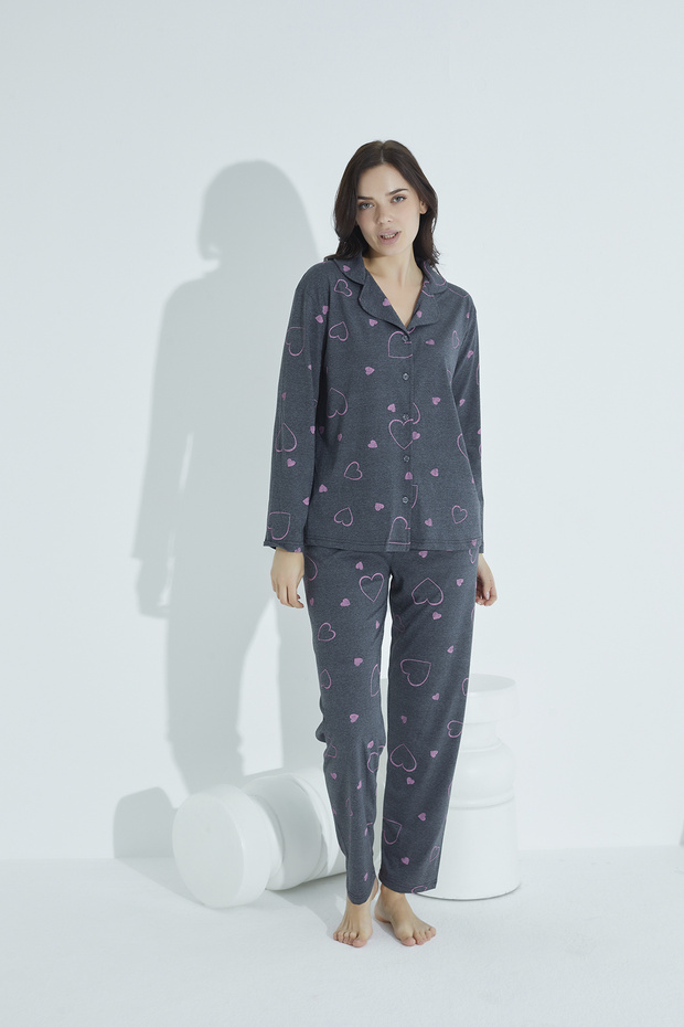 DÜĞMELİ PİJAMA TAKIM - 2