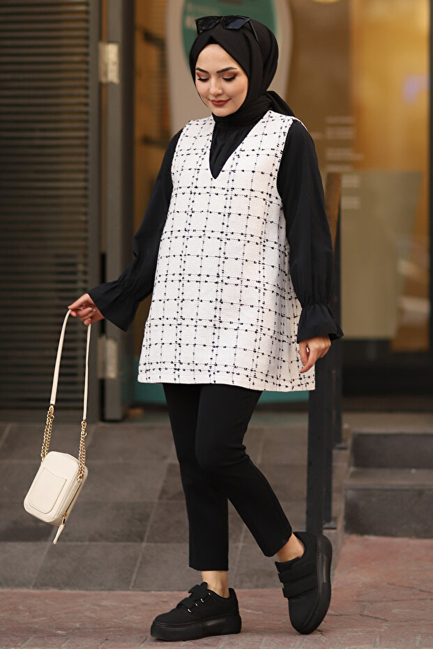 V Yaka Tüvit Süveter - 3