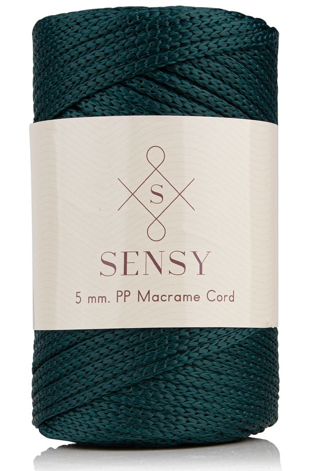 5 Mm - 400 gr Polyester Makrome Ipi Yeşil 95 M Polyester Makrome Ip Supla Ip Ve Çanta Ipliği - 1