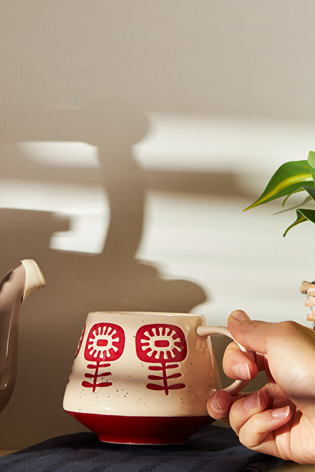 Ethnic Grass Kupa 480 ml Bordo - 2