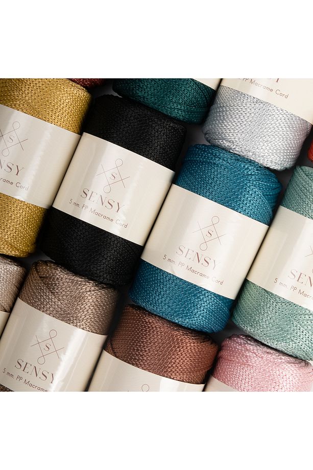 5 Mm - 400 gr Polyester Makrome Ipi Gül Kurusu 95 M Polyester Makrome Ip Supla Ip Ve Çanta Ipliği - 6