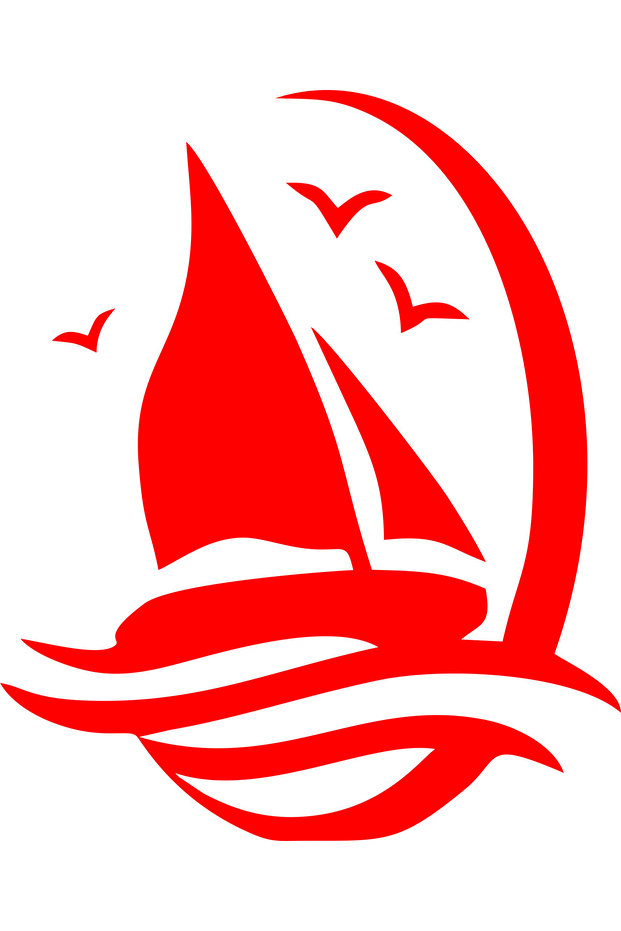 17X14 CM Sailing Car Back Sticker