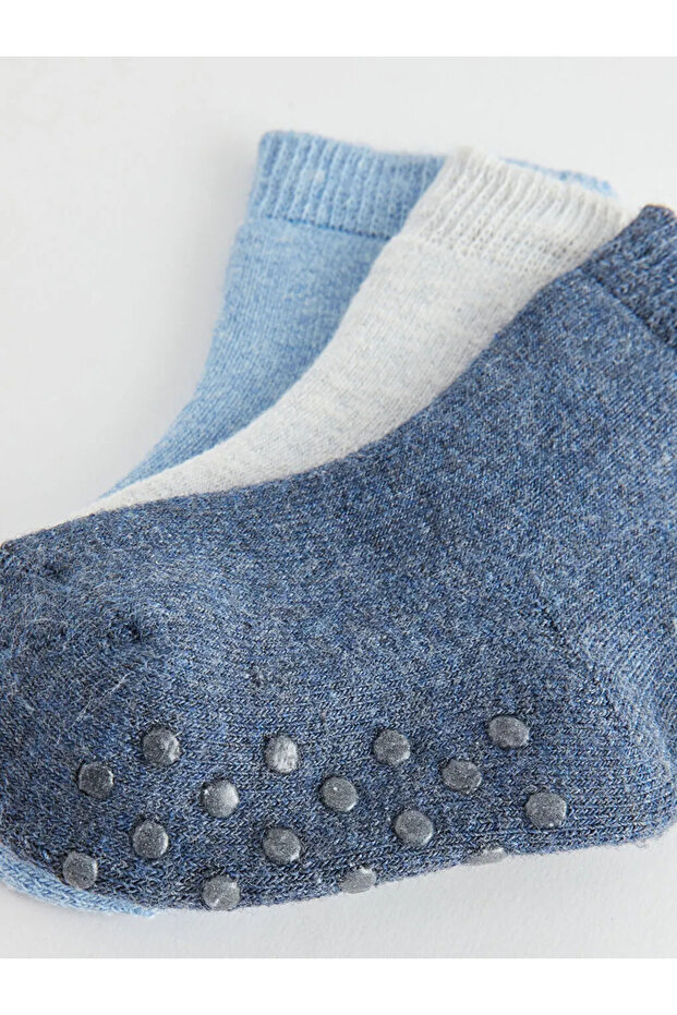 LCW baby Basic Erkek Bebek Soket Çorap 3'lü - 3