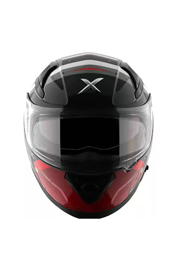 Apex Axor hex 2 Cool Grey Red Full Face Kask - 3