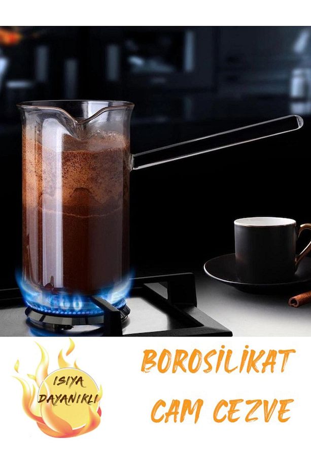 Decorev Isıya Dayanıklı Borosilikat Cam Cezve 400 Ml - 1