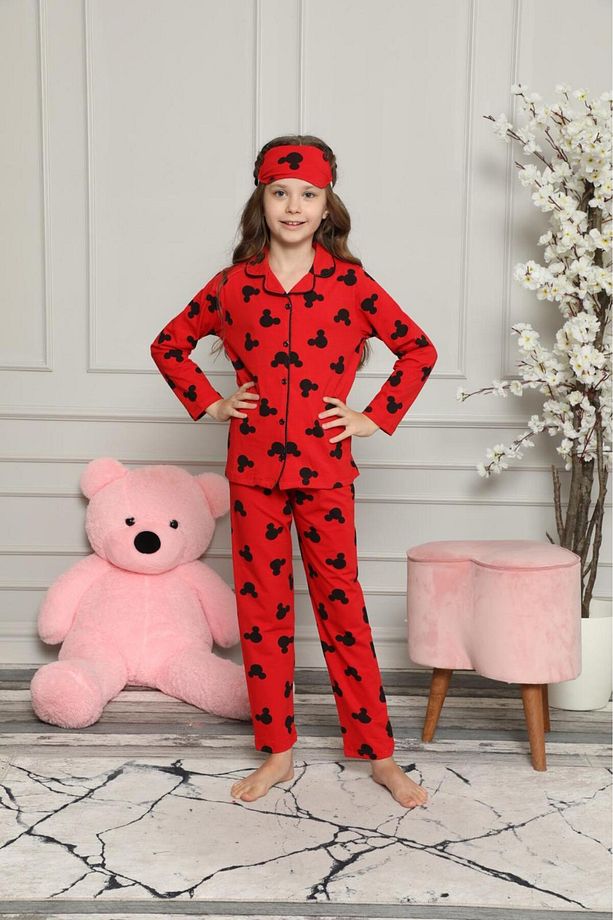 Kız Çocuk Desenli Pijama Takımı - 2