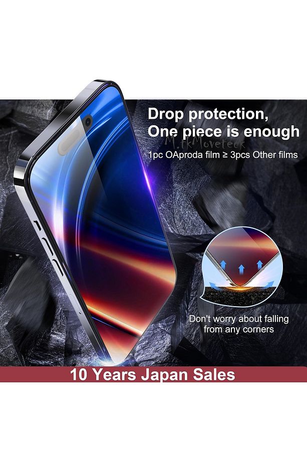 İphone 15 Pro Max Uyumlu Parlak Sert Seramik Ekran Koruyucu Cam Sensör Ahize Toz Korumalı Ekran Camı - 4