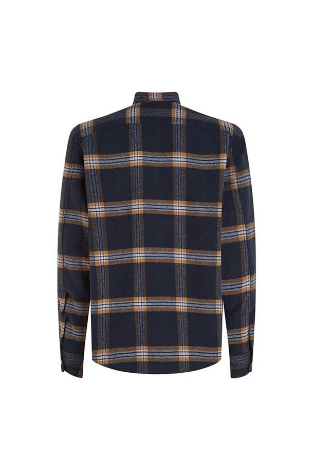 Slim Fit Düğmeli Yaka Mavi Erkek Gömlek MW0MW328520MS - 2