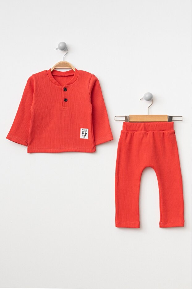 Monthly Children's Hundred Percent Cotton Long Sleeve Bottom Top Double Monthly Set