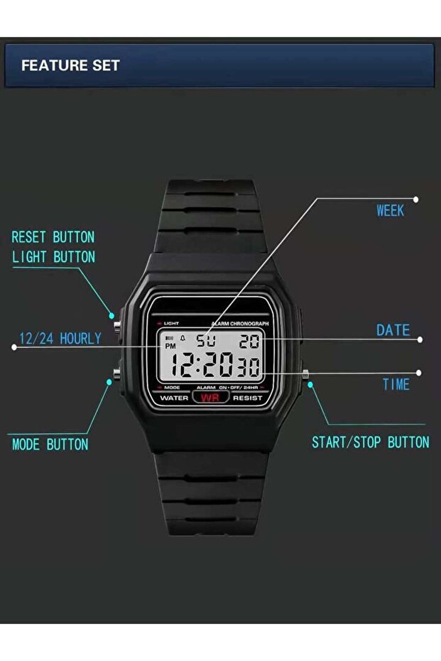 Dijital Kol Saati Unisex Yeni Model - 5