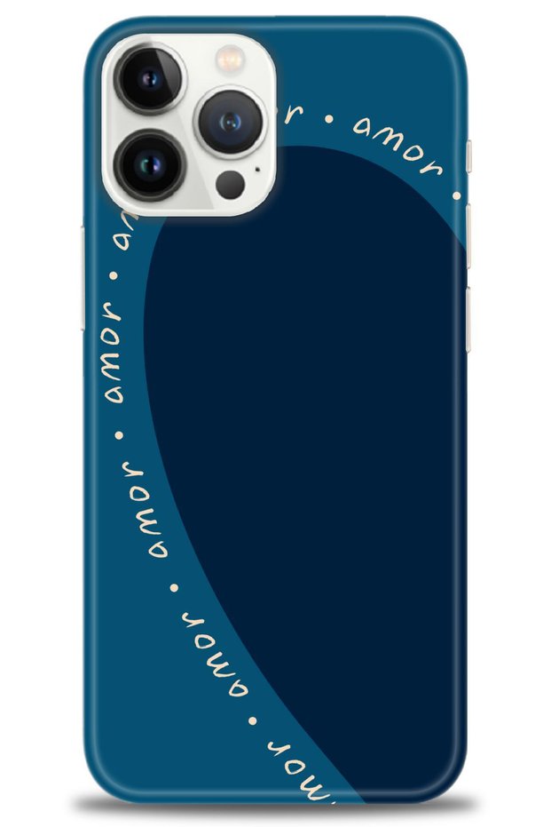 Case for iPhone 14 Pro Max Case Hd Printed Case - Amor Blue + Full Screen Protector
