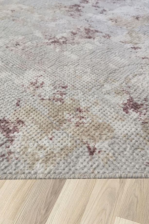 Kaymaz Tabanlı Kesme Rulo Kabartmalı Salon Koridor Mutfak Halı Yolluk - 4