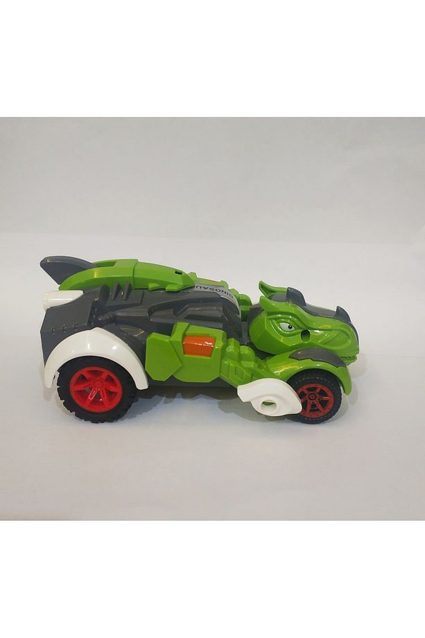 Trex Dinazor Figür Araba Sürtmeli Teker Transformers Robot Dinozor - 6