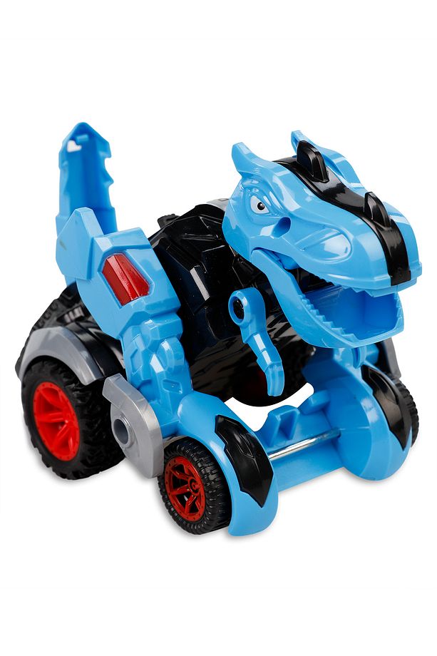 Trex Dinazor Figür Araba Sürtmeli Teker Transformers Robot Dinozor - 7
